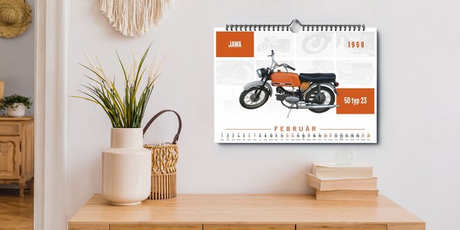 Nástenný kalendár retro motocyklov 2021