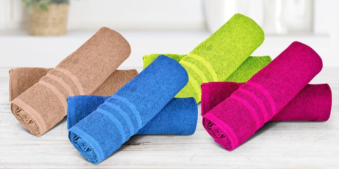 Jednofarebné froté uteráky a osušky zo 100% bavlny
