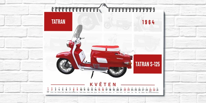 Nástenný kalendár retro motocyklov 2021