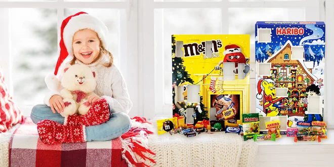 Sladké adventné kalendáre: Haribo, M&M's i Chupa Chups