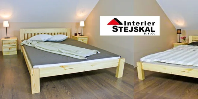 Posteľ z masívu s roštom a matracom