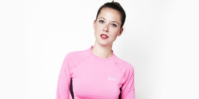 Dámske ružové športové tričko Asics