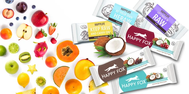 Tyčinky HAPPY BAR (bio & raw) alebo HAPPY FOX