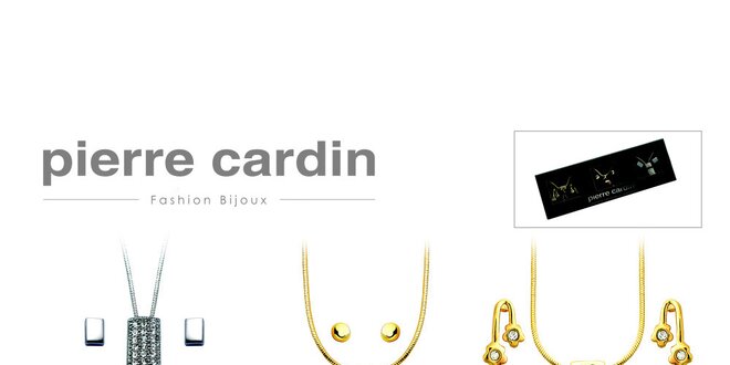 Darčeková sada troch náhrdelníkov a troch párov náušníc Pierre Cardin