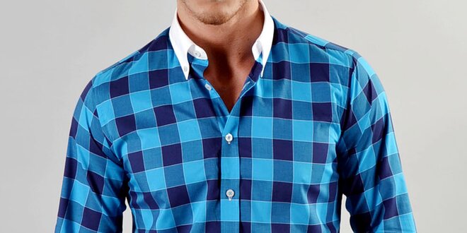 Pánska košeľa Marcel Massimo s modrými kockami