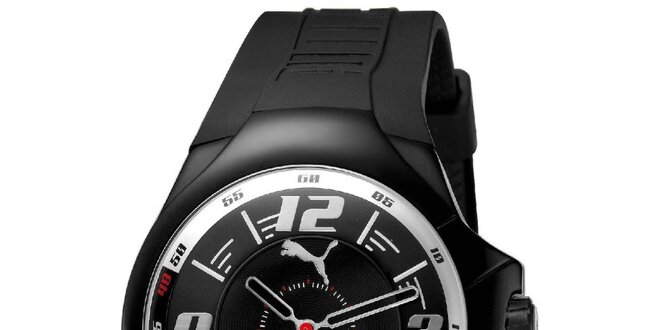 Pánske čierne analogové hodinky Puma