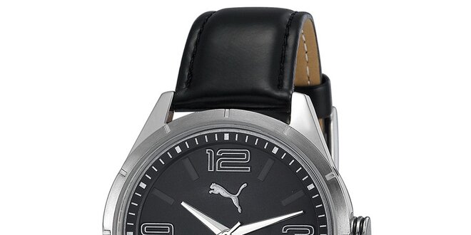 Dámske čierne analogové hodinky Puma