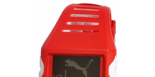 Červené digitálne hodinky Puma