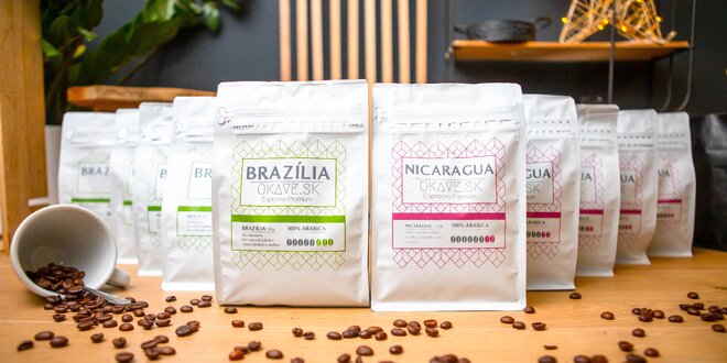 Lahodná káva z Brazílie a Nikaraguy – 100% Arabica