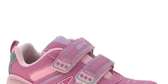 Detské ružové tenisky na suchý zips Beppi