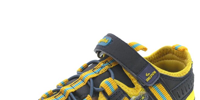 Detské čierno-žlté športové topánky Beppi