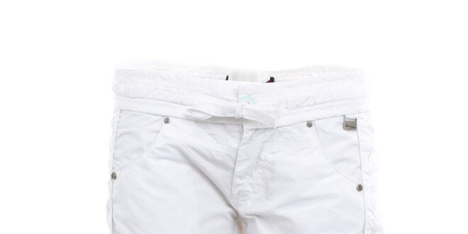 Dámske biele kraťasy s mašľou Exe Jeans