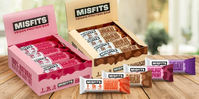 Posilňujúca desiata: proteínové vegan tyčinky Misfits