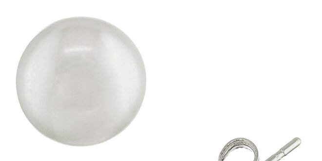 Náušnice Orchira s bielou perlou