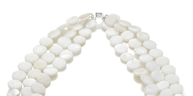 Dámsky biely perlový náhrdelník Orchira