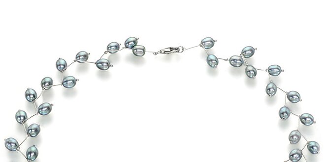 Náhrdelník Orchira so šedými perlami
