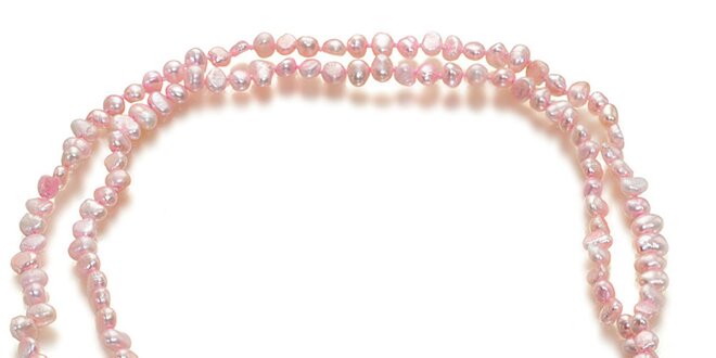 Dámsky ružový perlový náhrdelník Orchira