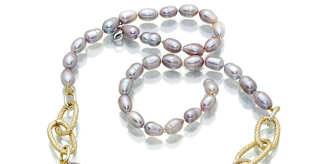 Dámsky perlový náhrdelník Orchira s ametystom