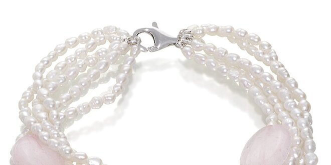 Dámsky perlový náramok Orchira s ruženínmi