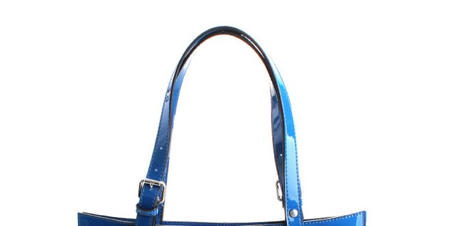Dámska sýto modrá lakovaná kabelka Belle&Bloom