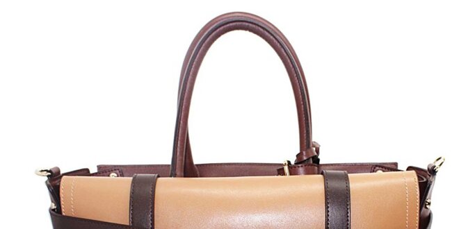 Dámska hnedo-béžová kabelka s prackami Belle&Bloom