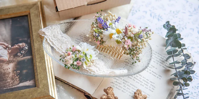 Handmade kvetinové vlásenky, hrebienky a čelenky