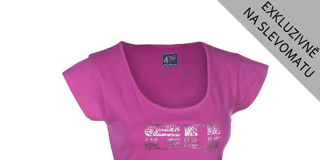 Dámske ružové tričko s potlačou Envy