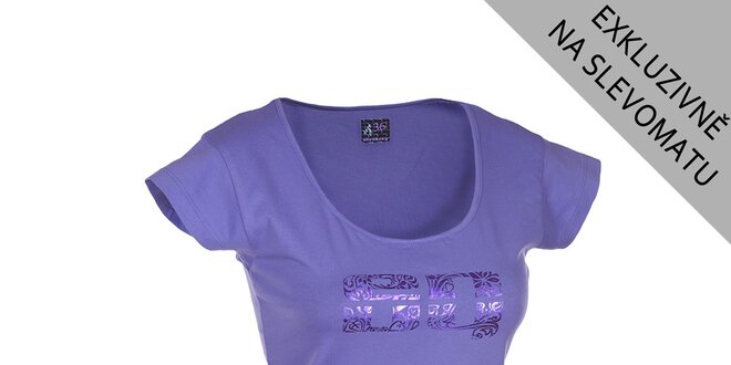 Dámske fialové tričko s potlačou Envy
