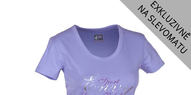 Dámske fialové tričko Envy s veľkou potlačou
