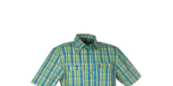 Pánska zeleno-modrá kockovaná košeľa Envy