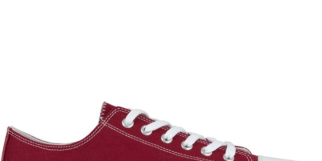 Červené šnurovacie zip-on topánky Zipz