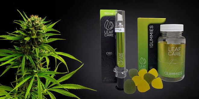 CBD želé cukríky alebo CBD Raw pero od Leaf Care