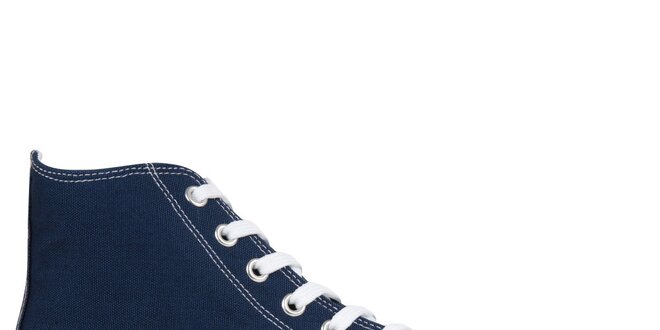 Džínsovo modrej členkové šnurovacie zip-on topánky Zipz