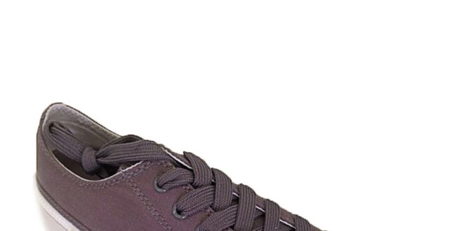 Nízké šedé šnurovacie zip-on topánky Zipz
