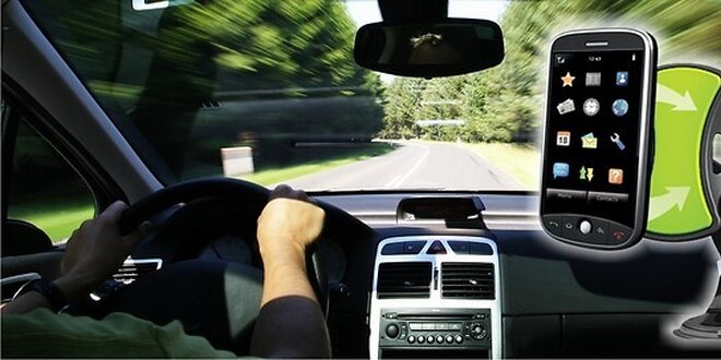 Držiak do auta GripGo s možnosťou uchytenia na čelné sklo alebo palubnú dosku
