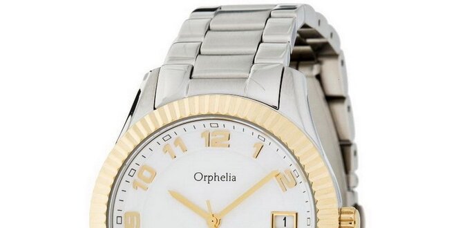 Dámske oceľové hodinky so zlatými detailmi Orphelia