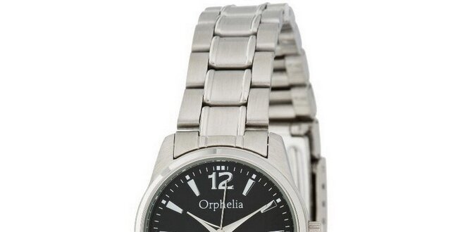 Dámske oceľové hodinky Orphelia s čiernym ciferníkom