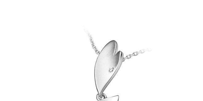 Dámsky strieborný náhrdelník s tromi srdiečkami Orphelia