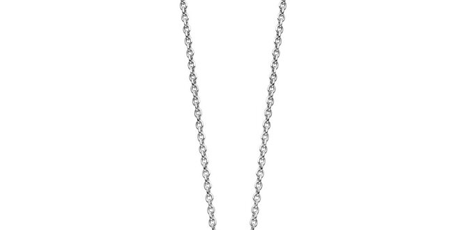 Dámsky strieborný náhrdelník s hnedým kamienkom Orphelia