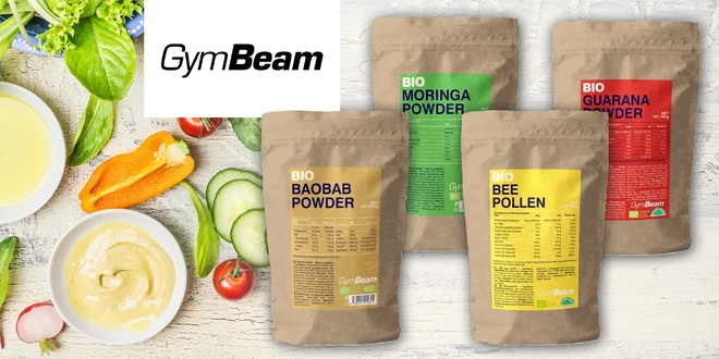 Bio superpotraviny v prášku od značky GymBeam