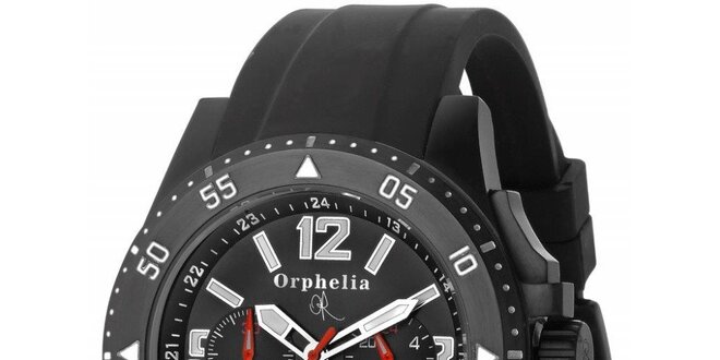 Pánske športovo-elegantné oceľové hodinky čierne Orphelia