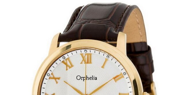 Pánske oceľové hodinky so zlatými detailmi Orphelia
