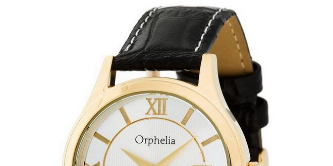 Pánske oceľové hodinky Orphelia so zlatými rímskymi číslicami
