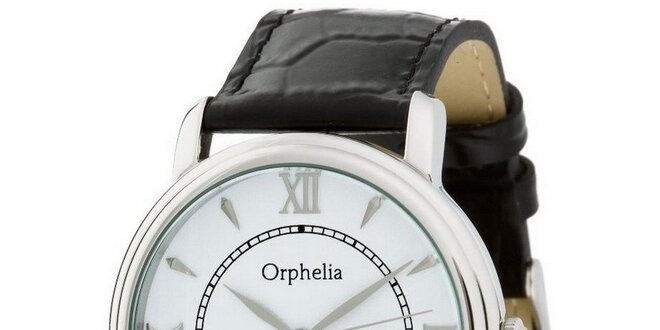 Pánske oceľové hodinky Orphelia s koženým remienkom