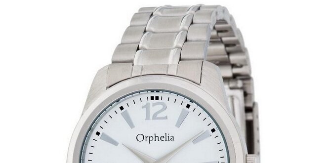 Pánske hodinky Orphelia s bielym ciferníkom a kovovým remienkom