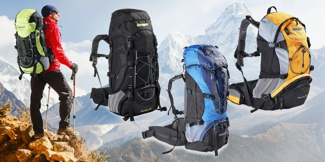Športová taška a turistické batohy s objemom 40-55 l