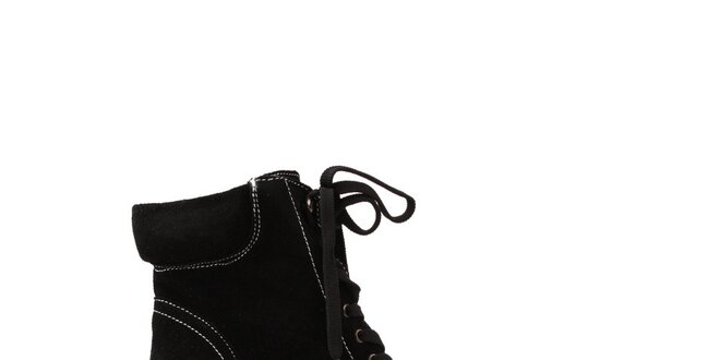 Dámske členkové čierne topánky Toscania