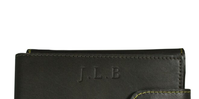 Pánska šedá kožená peňaženka Forbes&Lewis s cvočkom