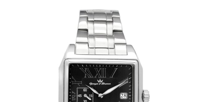 Pánske oceľové štvorcové hodinky Yonger & Bresson