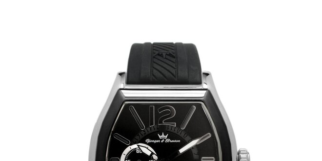Pánske čierne hodinky z ocele Yonger & Bresson